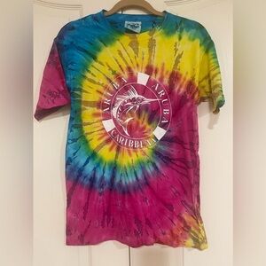 Aruba rainbow tie dye t shirt​​​​​